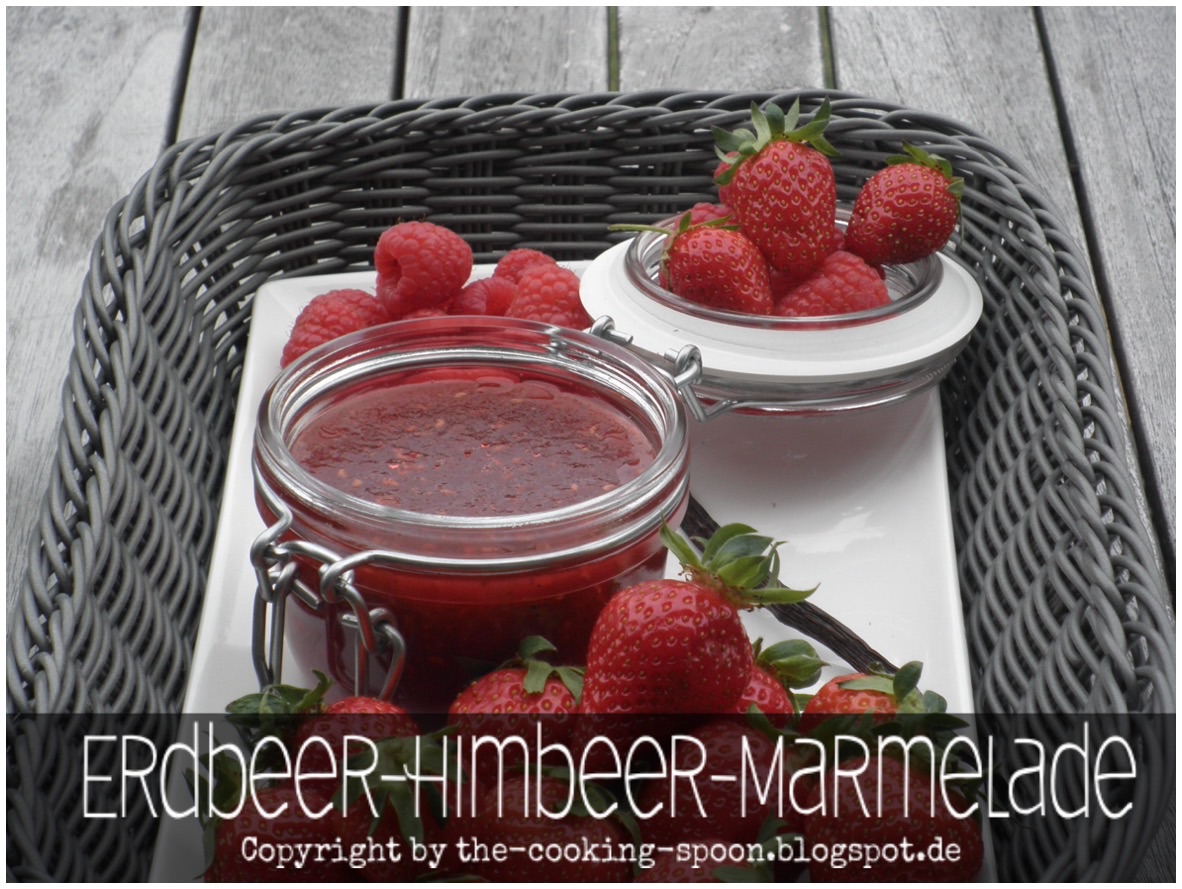 The Cooking Spoon: Erdbeer-Himbeer-Marmelade mit Orange &amp; Vanille