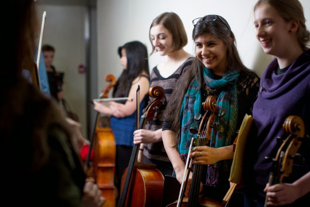 Members of the National Youth Orchestra of Great Britain