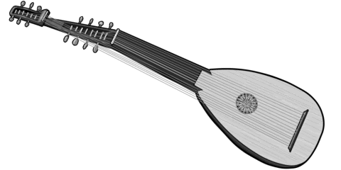 Angelique(Angel lute)　: European period instrument.