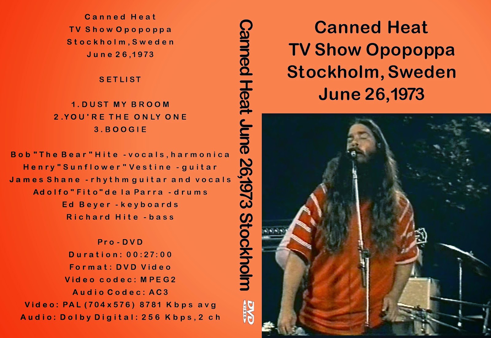 T.U.B.E. Canned Heat 19730626 Stockholm, SWE (DVDfull proshot)