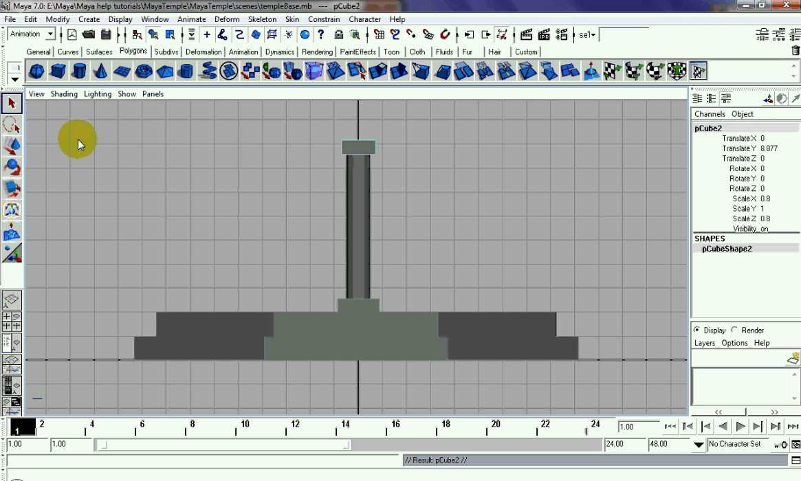 ESARA Autodesk Maya Crash course 1 Maya Temple. මායා වලින්
