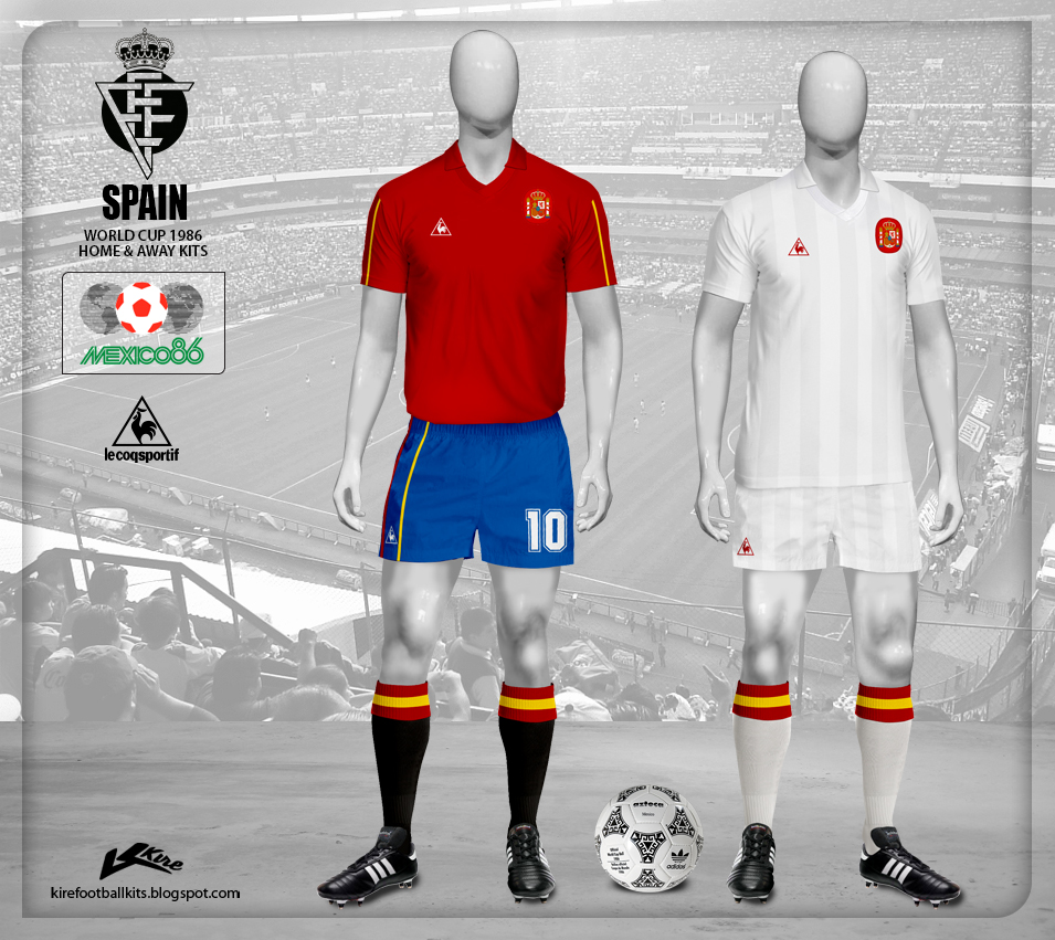 Kire Football Kits Spain kits World Cup 1986