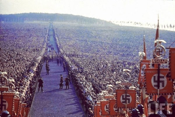 Manifestación nazi en Nuremberg en 1937