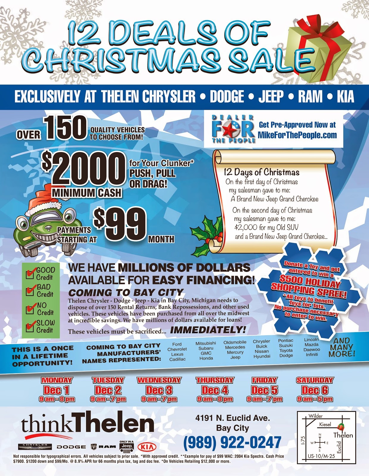12 Deals of Christmas Sale! Thelen Auto Group Blog