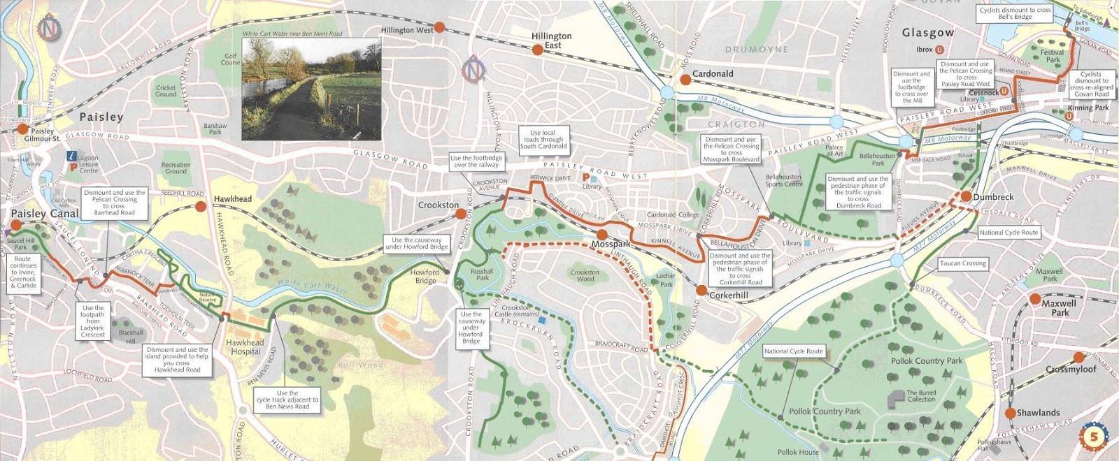 Cycling Meditations Bell's Bridge to Paisley