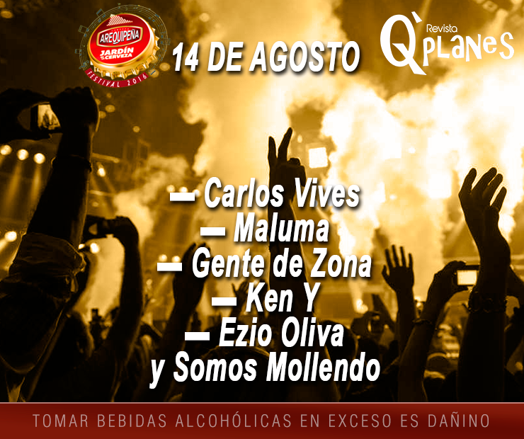 Jardín de la Cerveza Arequipeña 2016 - 14 de agosto - Precio de Entradas