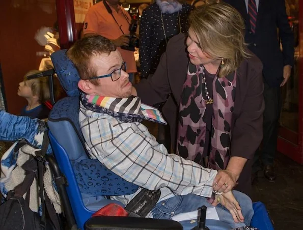 Grand Duchess Maria Teresa of Luxembourg at Red Cross Ball and visited Red Cross Bazaar in Luxembourg