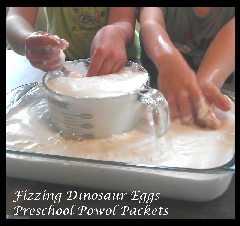 Fizzing Dinosaur Eggs Science Experiment Preschool Powol Packets