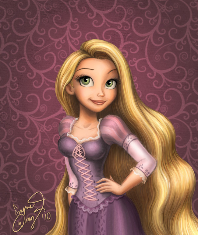 11 Disney Tangled Princess Rapunzel Wear Purple Dress