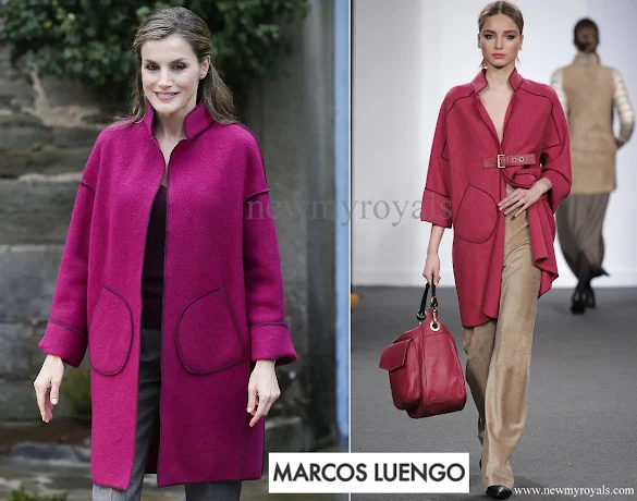 Queen Letizia wore Marcos Luengo Coat