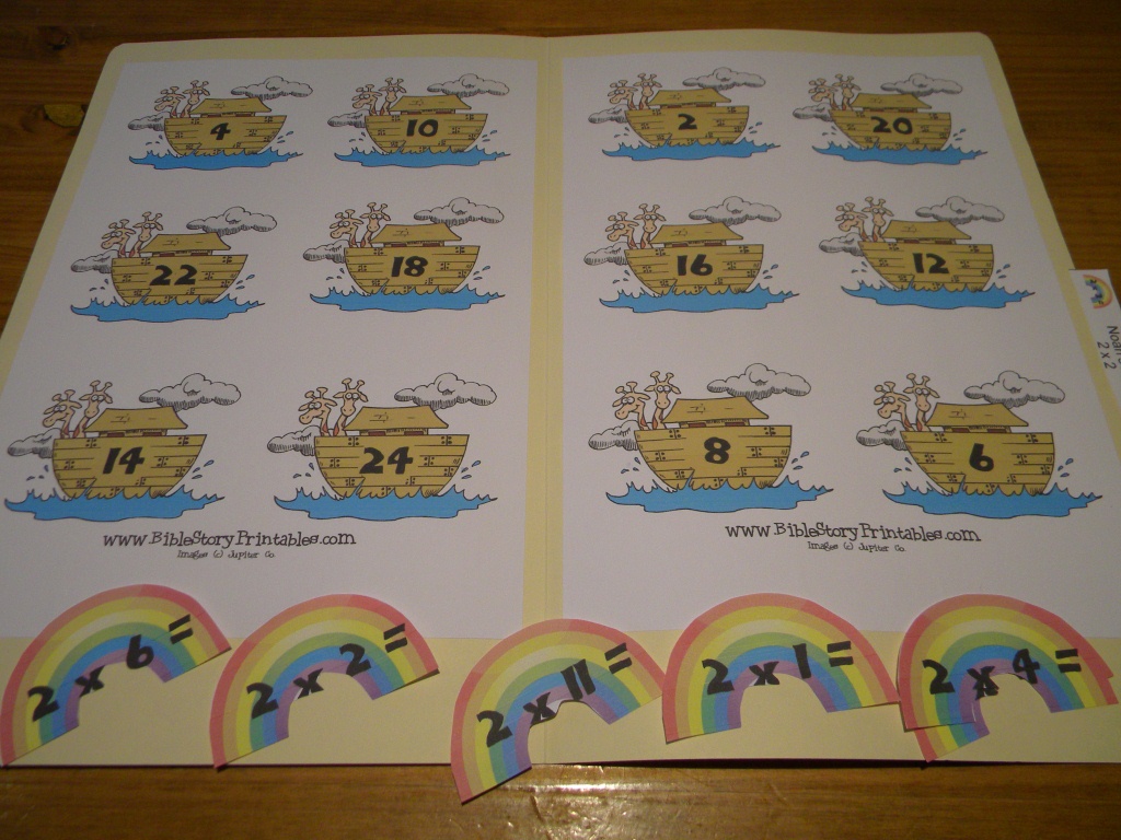 Every Bed of Roses File Folder Fun Noah's Ark Multiplication