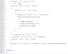 Bubble sort in c++ code example ~ C++ Programming Tutorial for Beginners