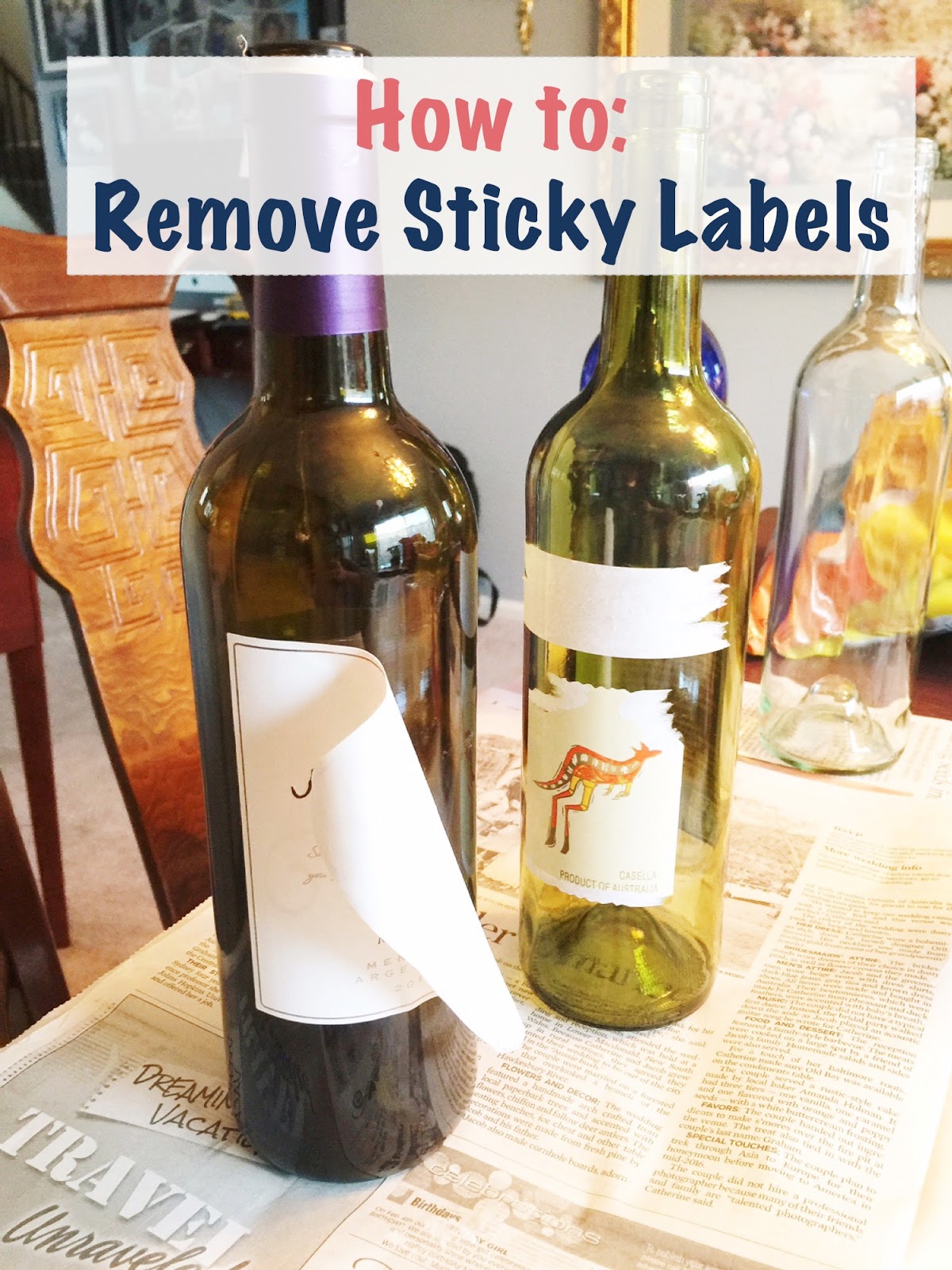 Dear paradise how to remove sticky labels