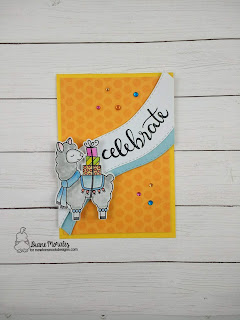 Llama Celebration a card by Diane Morales | Llama Delivery Stamp Set by Newton's Nook Designs