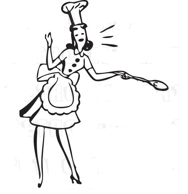 cooking clip art black and white free - photo #16