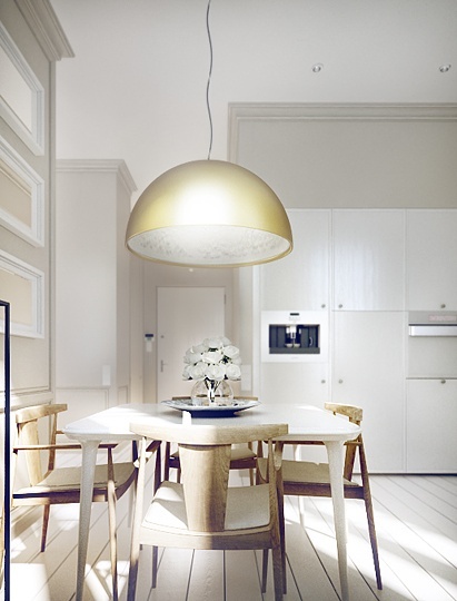 Decoración Dorada en la Cocina