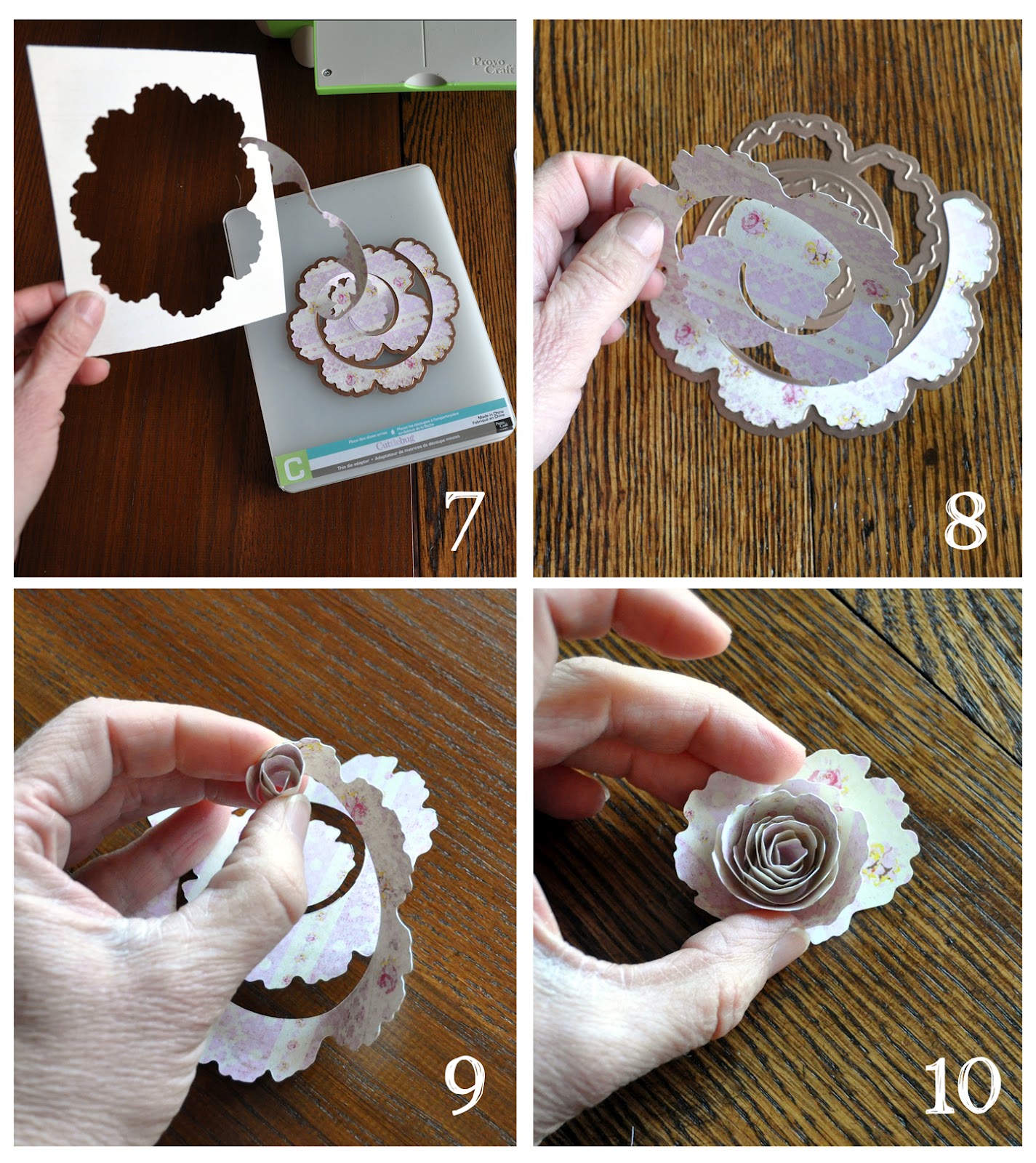 Lorrie Everitt Studio paper flowers using the spellbinder flower die