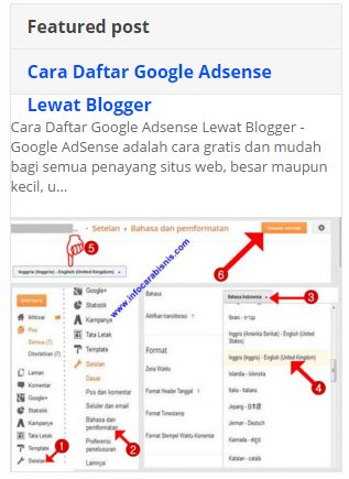 Cara Memasang Widget Blogger Terbaru Featured Post Entri yang ...