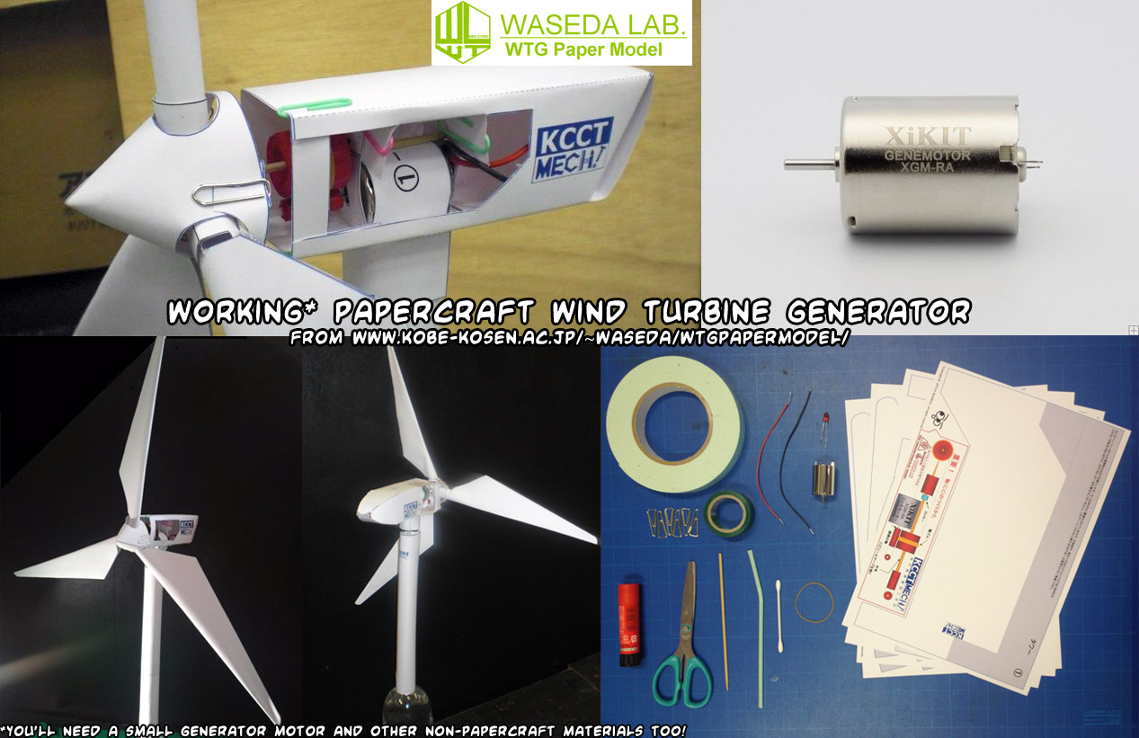  ' papercraft weblog: Working* papercraft Wind Turbine Generator