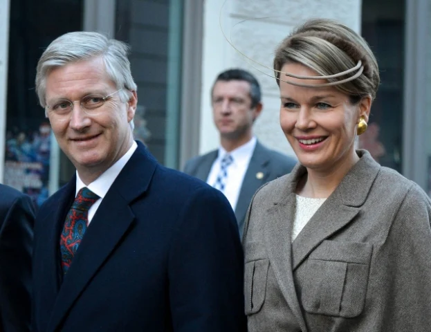 King Philippe of Belgium and Queen Mathilde of Belgium the opening ceremony of Mons 2015