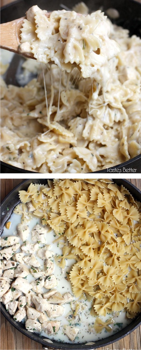 ONEPAN SKINNY CHICKEN ALFREDO HEALTHY RECIPE View Master Healthy Recipes