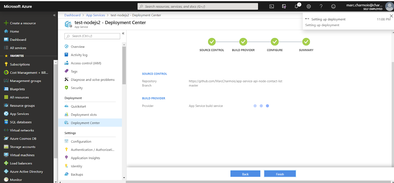 Azure & Co: Deploy manually a Node.js RESTful API from Github to an ...