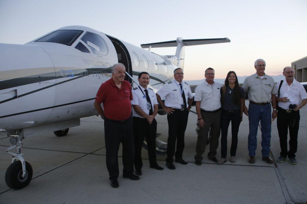Kathryn's Report First flight from Inyokern Airport (KIYK) takes off
