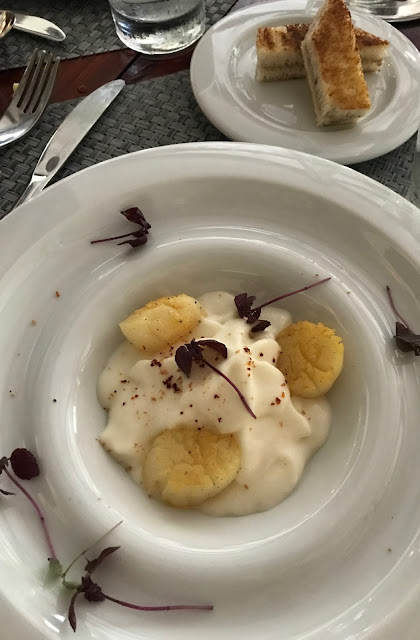 La Table du Chateau, Mauritius, truffle scallops