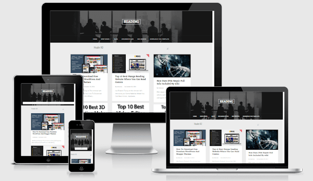 Reading Responsive Personal Portfolio Blogger Template Free Download