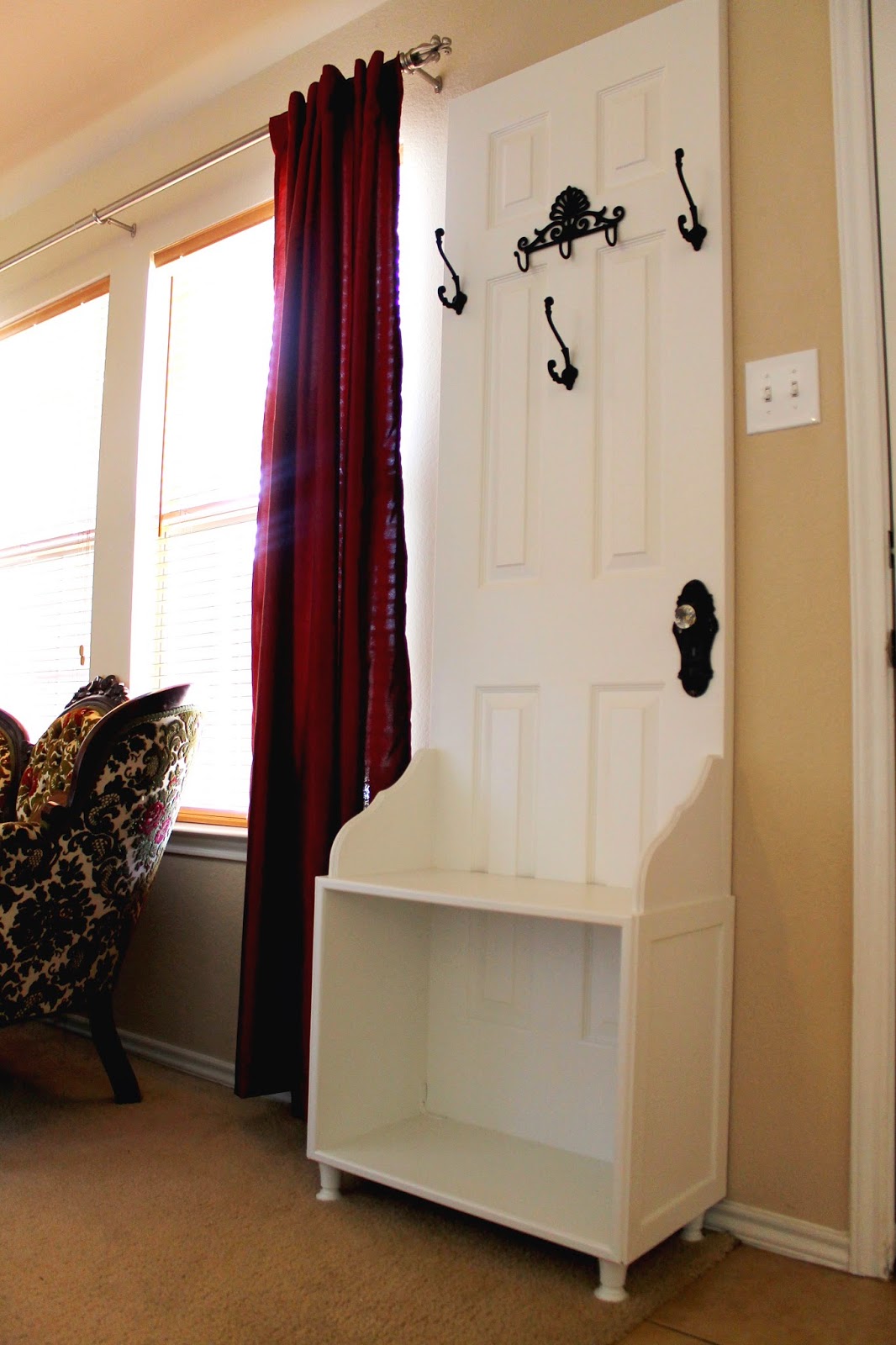 HARMONizing DIY Hall Tree from Old Door