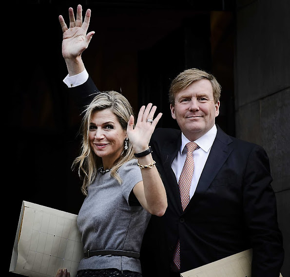 King Willem Alexander and Queen Maxima, Princess Beatrix, Princess Mabel, Princess Laurentien and Prince Constantijn of the Netherlands attend the 2015 Prince Claus Awards at the Royal Palace