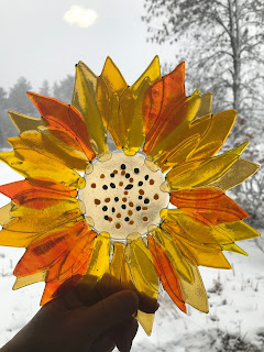 sunflower, glass