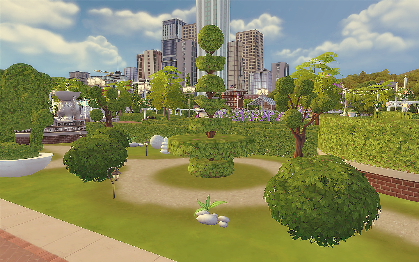 Downtown Park The Sims 4 Via Sims