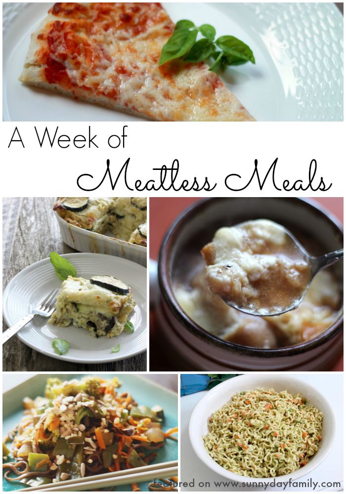 Go meatless with this easy meal plan for a week's worth of easy dinners your family will love!