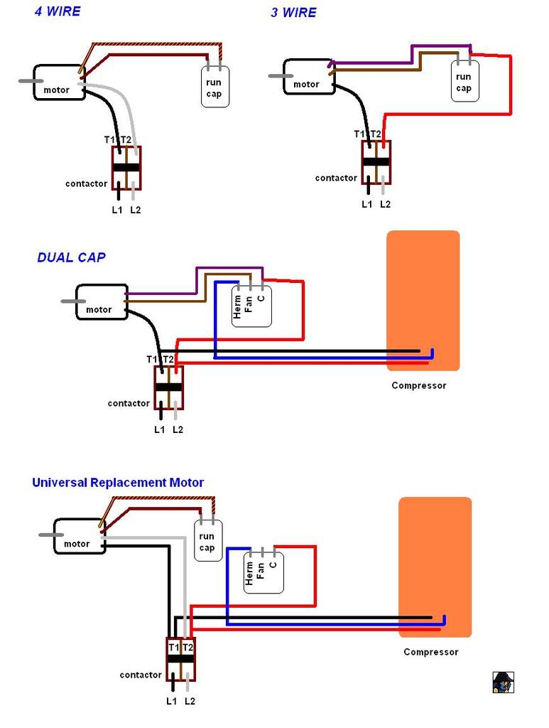 ☑ Start Capacitor Wiring