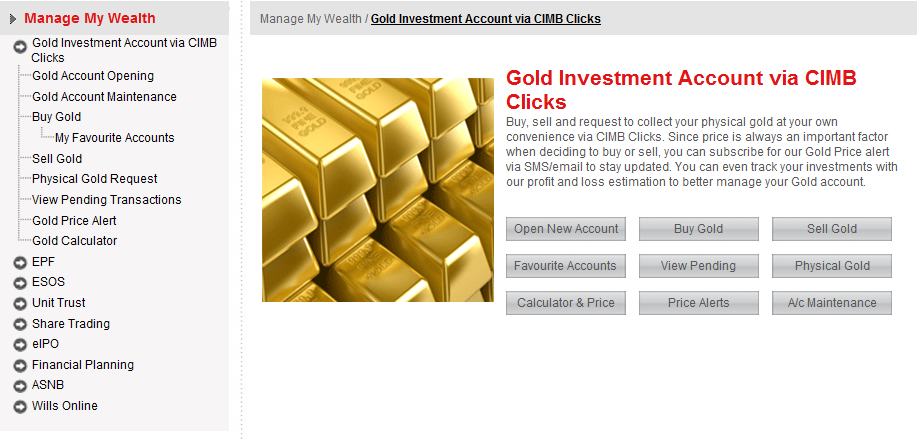 Maybank Gold Investment Chart