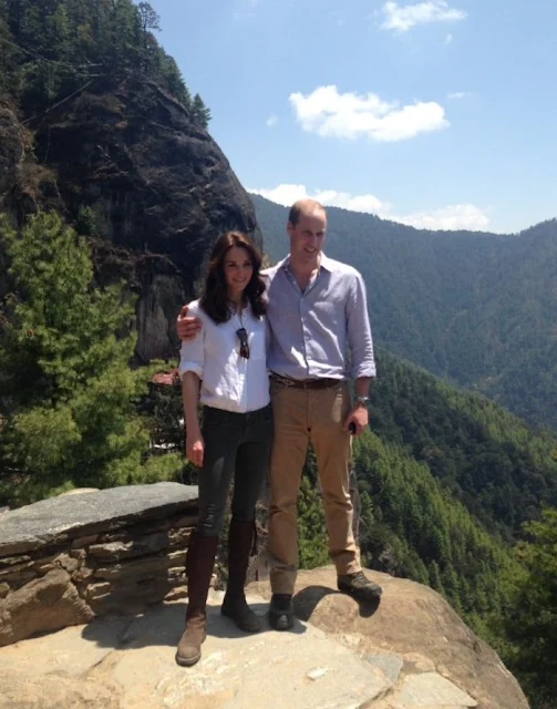 Prince William and Kate Middleton visit Paro Taktsang Monastery