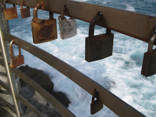 San Sebastian - Locks of Love on the way up Monte Urgull