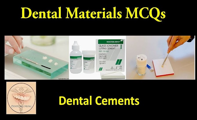 DENTAL MATERIALS: Dental Cements - MCQs