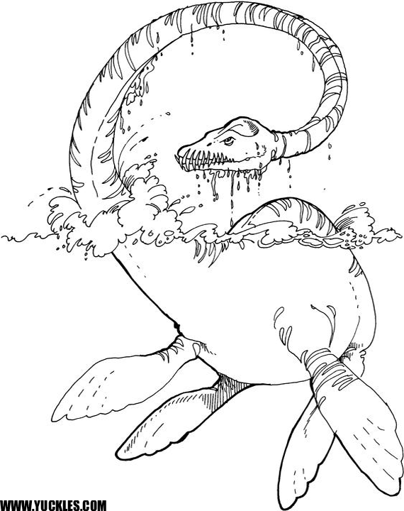 underwater dinosaurs coloring pages - photo #13