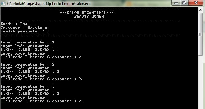 OmGealgloe: CONTOH PROGRAM C++ DENGAN ARRAY,STRUCT DAN FOR PADA BORLAND