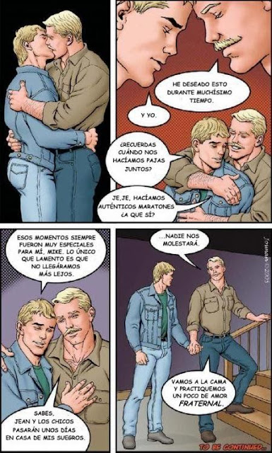 Gay papa et fils porno Comics