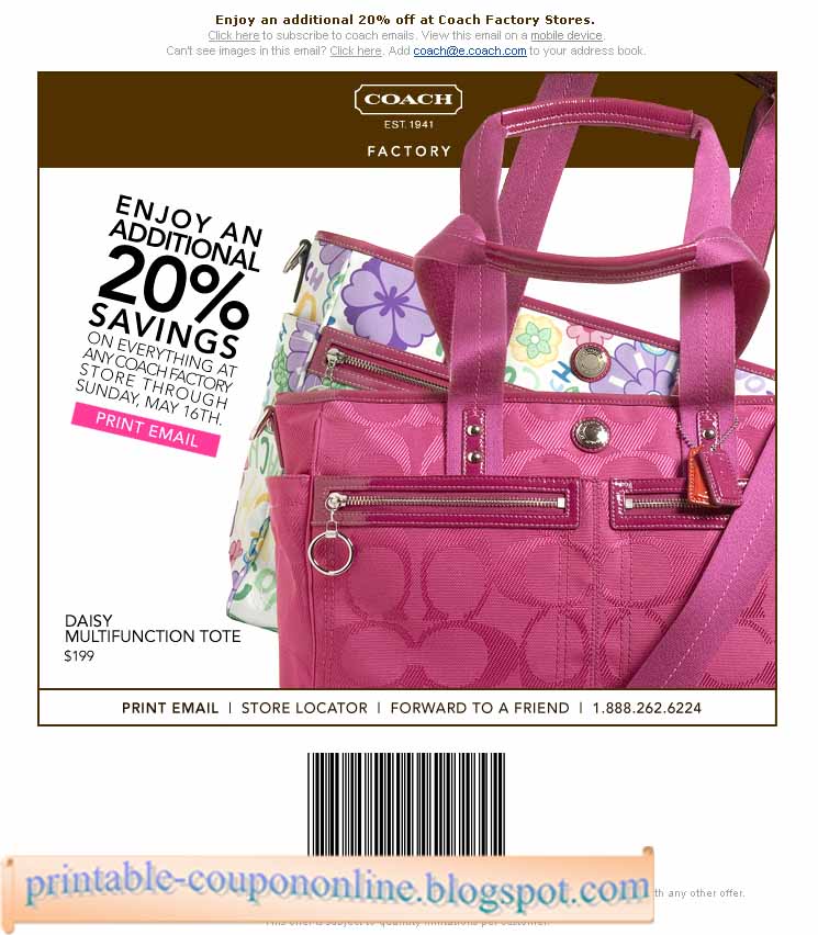 Printable Coupons 2018 Coach Coupons