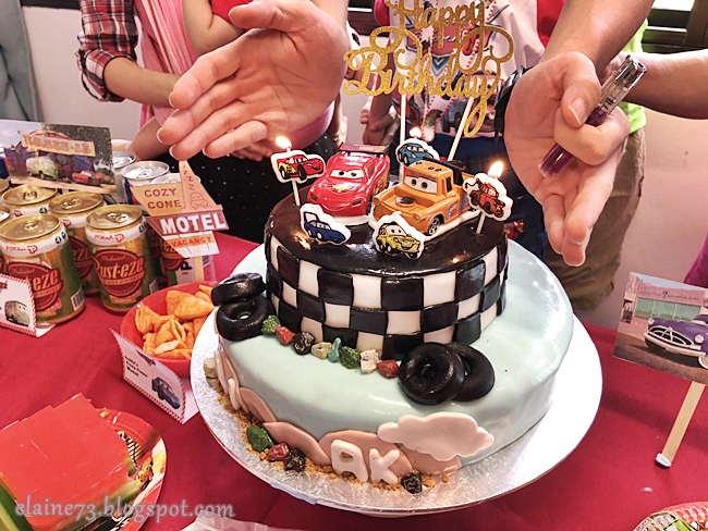 attending a lightning mcqueen theme birthday party ribbons lighting mcqueen party
