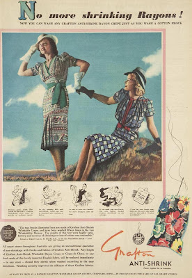 vintage fabric fashion ad, 1939