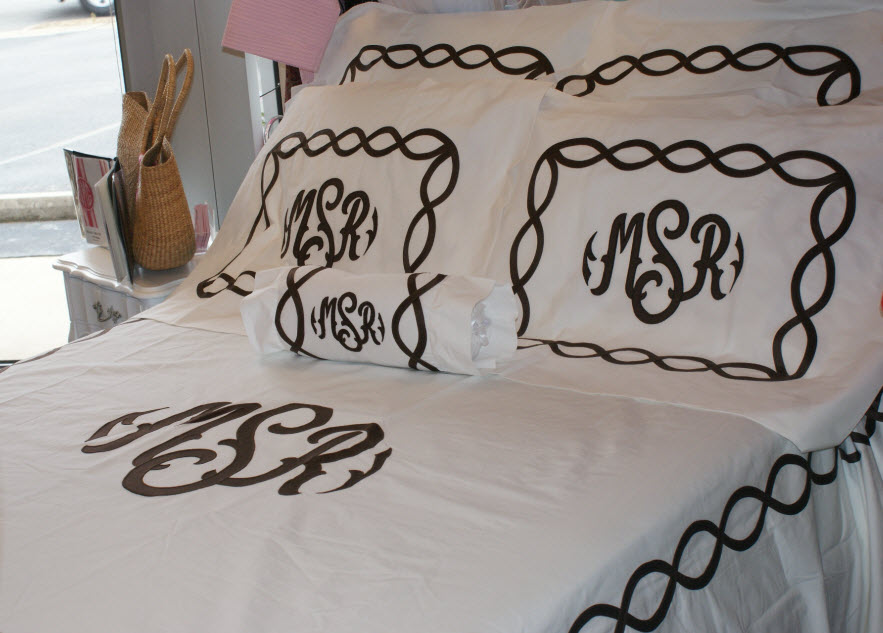 The Pink Monogram: Monogrammed Bedding from The Pink Monogram