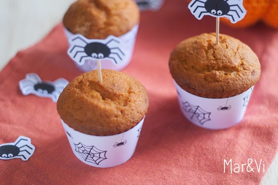 Receta muffins de calabaza para Halloween