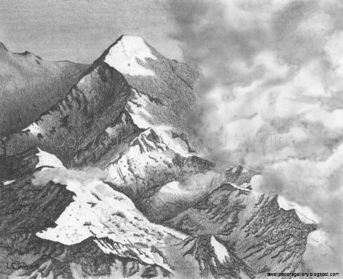 Landscape Pencil Drawings Impending Storm by L C Wood Studios