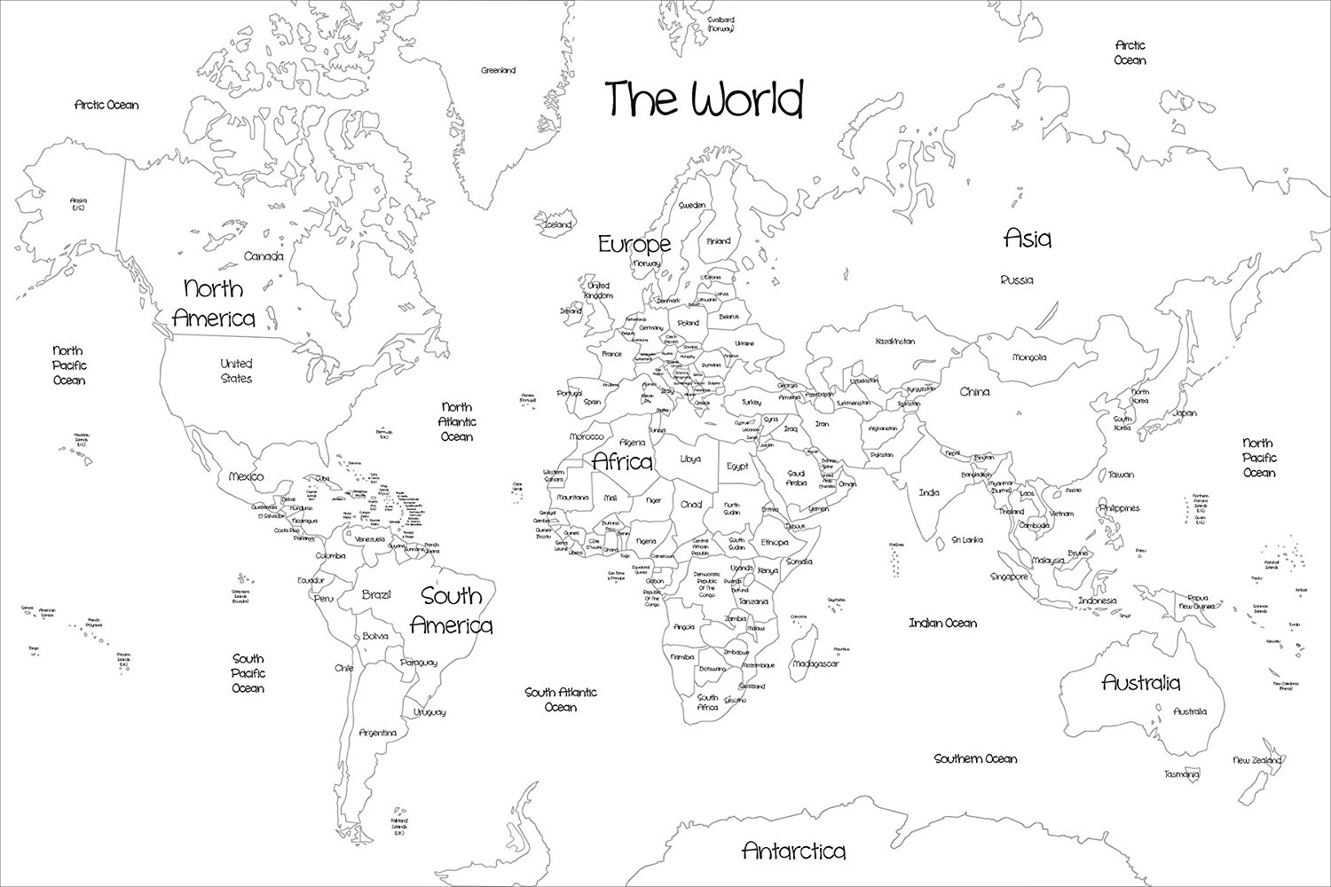 Карты стран раскраски. Карта мирароскроска.