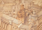 Pyrography picture - Chilandar Monastery